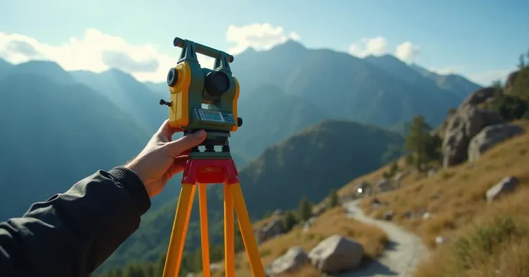 Mountain surveying and slope measurement using a clinometer