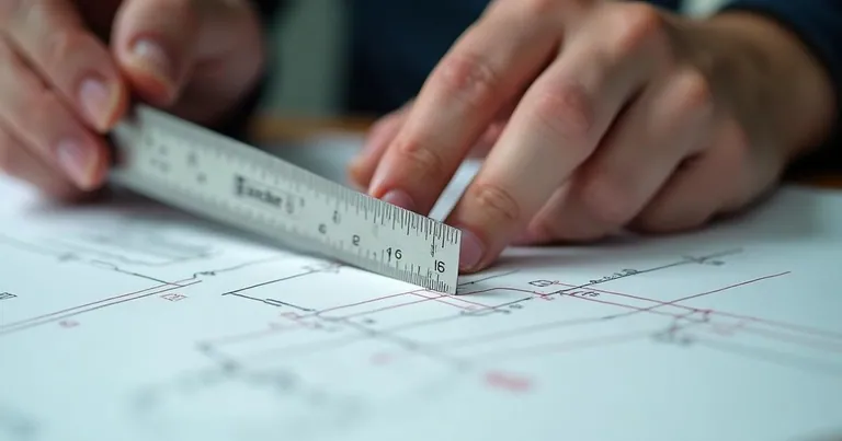 Drawing and measuring dimensions on a screen